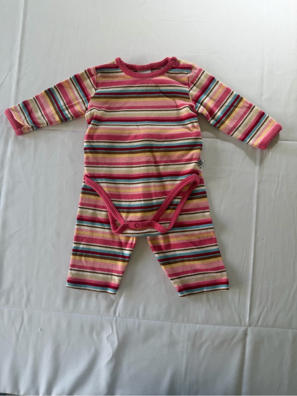 Vintage Y2K OshKosh Baby Girl Striped 2 Piece Set 3-6M